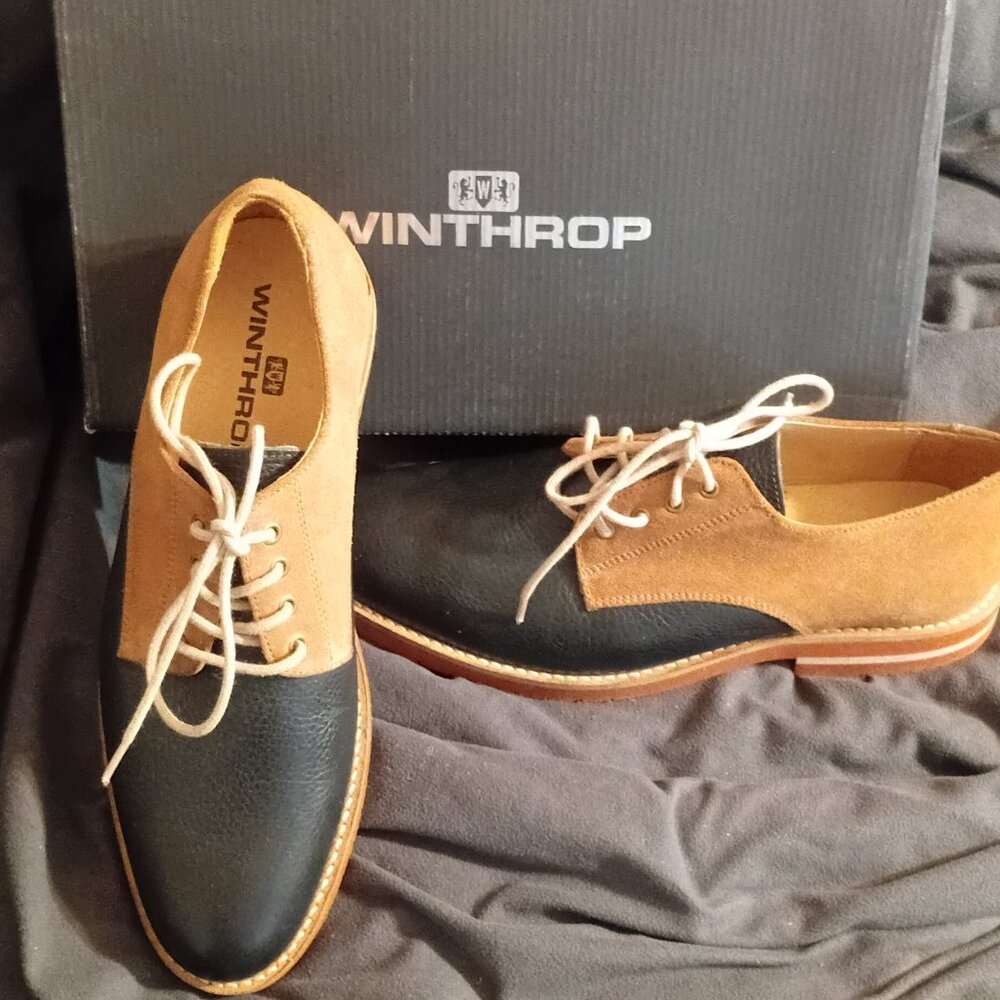 NIB mens Winthrop suede/ leather shoes